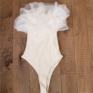Elegant Cream One Piece with snap closure